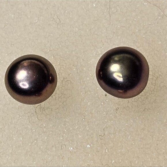 Multicolor Fresh Water Pear Pierced Earrings and Pendant - Picture 3 of 7